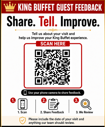 King Buffet Feedback QR Card
